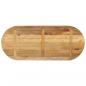 Preview: Tischplatte 140x60x3,8 cm Oval Raues Massives Mangoholz