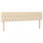 Preview: Bettgestell ohne Matratze Creme 120x190 cm Stoff