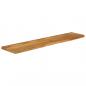Preview: Tischplatte mit Baumkante 180x20x2,5 cm Massivholz Mango