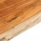 Preview: Tischplatte 140x60x2,5cm Rechteckig Massivholz Akazie Baumkante