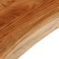 Preview: Tischplatte 120x40x3,8cm Rechteckig Massivholz Akazie Baumkante