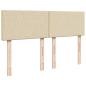 Preview: Boxspringbett mit Matratze Creme 140x190 cm Stoff