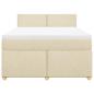 Preview: Boxspringbett mit Matratze Creme 140x190 cm Stoff