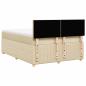 Preview: ARDEBO.de - Boxspringbett mit Matratze Creme 140x190 cm Stoff