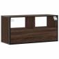 Preview: TV-Schrank Braun Eiche 80x31x39,5 cm Holzwerkstoff und Metall