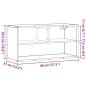 Preview: TV-Schrank Braun Eiche 80x31x39,5 cm Holzwerkstoff und Metall