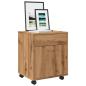 Preview: ARDEBO.de - Rollcontainer Artisan-Eiche 45x38x54 cm Holzwerkstoff