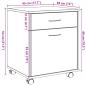 Preview: Rollcontainer Artisan-Eiche 45x38x54 cm Holzwerkstoff