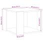 Preview: Couchtisch Altholz-Optik 40x40x30 cm Holzwerkstoff