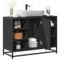 Preview: ARDEBO.de - Waschbeckenunterschrank Schwarz 80x33x60 cm Holzwerkstoff