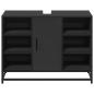Preview: Waschbeckenunterschrank Schwarz 80x33x60 cm Holzwerkstoff