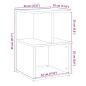 Preview: Nachttisch Artisan-Eiche 35x35x55 cm Holzwerkstoff