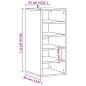 Preview: Schuhschrank Artisan-Eiche 32x35x70 cm Holzwerkstoff