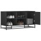 Preview: ARDEBO.de - Schuhbank Schwarz 100x40x53,5 cm Holzwerkstoff und Metall