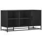 Preview: Schuhbank Schwarz 100x40x53,5 cm Holzwerkstoff und Metall