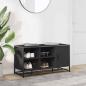 Preview: Schuhbank Schwarz 100x40x53,5 cm Holzwerkstoff und Metall