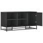 Preview: Schuhbank Schwarz 100x40x53,5 cm Holzwerkstoff und Metall