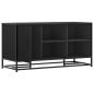 Preview: Schuhbank Schwarz 100x40x53,5 cm Holzwerkstoff und Metall