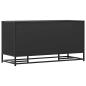 Preview: Schuhbank Schwarz 100x40x53,5 cm Holzwerkstoff und Metall