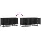 Preview: Schuhbank Schwarz 100x40x53,5 cm Holzwerkstoff und Metall