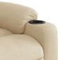 Preview: Elektrischer Massagesessel mit Aufstehhilfe Creme Stoff
