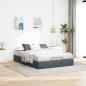 Preview: Ottoman-Bett ohne Matratze Dunkelgrau 140x190 cm Samt