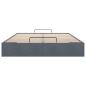 Preview: Ottoman-Bett ohne Matratze Dunkelgrau 140x190 cm Samt