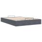 Preview: Ottoman-Bett ohne Matratze Dunkelgrau 140x190 cm Samt