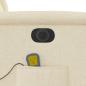 Preview: Elektrischer Massagesessel mit Aufstehhilfe Creme Stoff