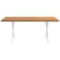 Preview: Esstisch Hellbraun 180x100x74 cm Massivholz Eiche Rechteckig