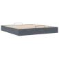 Preview: Ottoman-Bett ohne Matratze Dunkelgrau 160x200 cm Samt