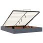 Preview: Ottoman-Bett ohne Matratze Dunkelgrau 160x200 cm Samt
