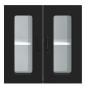 Preview: Küchen-Hängeschrank mit Glastür Kalmar Schwarz Holzwerkstoff