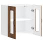 Preview: Küchen-Hängeschrank mit Glastür Altholz-Optik Holzwerkstoff