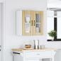 Preview: Küchen-Hängeschrank mit Glastür Sonoma-Eiche Holzwerkstoff