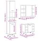 Preview: 3-tlg. Badmöbel-Set Betongrau Holzwerkstoff