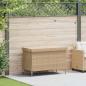 Preview: ARDEBO.de - Gartentruhe mit Rollen Beige 110x55x73 cm Poly Rattan