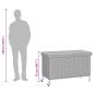 Preview: Gartentruhe mit Rollen Beige 110x55x73 cm Poly Rattan