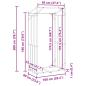 Preview: Brennholzregal mit Regenschutz 100x60x200 cm Verzinkter Stahl