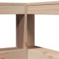 Preview: Kopfteil mit Bücherregal L-Form 80 cm Massivholz Kiefer