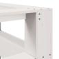 Preview: Kopfteil mit Bücherregal L-Form Weiß 150 cm Massivholz Kiefer