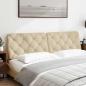 Preview: Kopfteil-Kissen Creme 180 cm Stoff