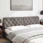Preview: Kopfteil-Kissen Taupe 200 cm Stoff