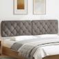 Preview: Kopfteil-Kissen Taupe 200 cm Stoff