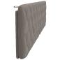 Preview: Kopfteil-Kissen Taupe 200 cm Stoff
