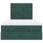Preview: Ottoman-Bett mit Matratzen Dunkelgrün 120x200 cm Samt