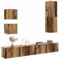 Preview: ARDEBO.de - 5-tlg. TV-Schrank-Set Wandmontage Altholz-Optik Holzwerkstoff