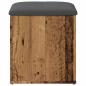 Preview: Sitzbank mit Stauraum Altholz-Optik 42x42x45 cm Holzwerkstoff