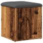 Preview: Sitzbank mit Stauraum Altholz-Optik 42x42x45 cm Holzwerkstoff
