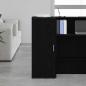 Preview: ARDEBO.de - Lagerschrank Schwarz 40x45x103,5 cm Holzwerkstoff
